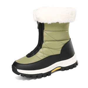 <span class=keywords><strong>Bottes</strong></span> <span class=keywords><strong>de</strong></span> <span class=keywords><strong>neige</strong></span> mi-mollet grande taille pour femme, imperméables, antidérapantes, chaudes, avec fermeture éclair avant, semelle intérieure en coton EVA, nouvelle collection, meilleures ventes, pour l'extérieur par temps <span class=keywords><strong>froid</strong></span> - Product Image 6