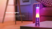 Speaker disko LED RGB portabel, Upgrade 2024 dengan lampu Beat-Sync, kabinet plastik tahan air tahan lama untuk acara game DJ