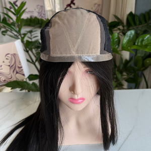 Parrucca con Base in Seta, 100% Capelli Umani, Capelli Vergini Brasiliani, Top in Seta con Bordo in Pizzo, Copertura Frontale in PU, Effetto Cuoio Capelluto Realistico per <span class=keywords><strong>Donna</strong></span> - Product Image 4