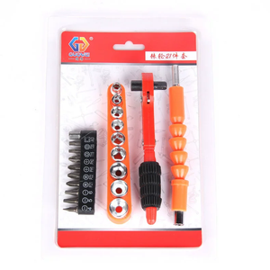 Vente directe d'usine - Ensemble de clés à cliquet de haute qualité - 21 pièces - Accessoires pour outils de plomberie - Kit d'axe flexible - Product Image 1