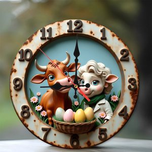 <b>Round</b> Wooden Wall Clock 25x25Cm Silent Modern Living Room Decor Clock - Product Image 2