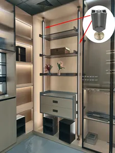 Минималистичный алюминиевый вертикальный шкаф