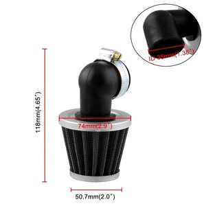 하이 퀄리티 MB-AF024-BK 90 도 팔꿈치 버섯 머리 오토바이 에어 필터 새로운 조건 - Product Image 5