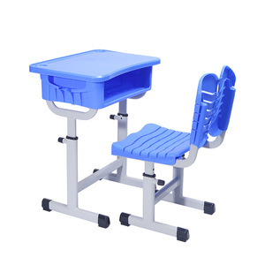 Ensembles d'étude de classe de formation primaire et secondaire de conception moderne bureaux en plastique et chaises en métal pour l'étude d'écriture de sieste - Product Image 3