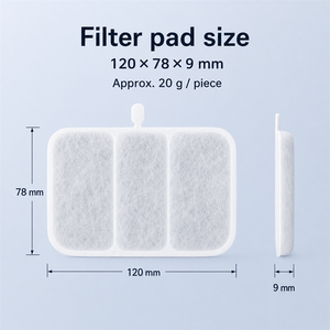 <span class=keywords><strong>Filtre</strong></span> pour fontaine à eau pour animaux de compagnie, charbon actif de coque de noix de coco, coton, cartouche triple couche pour distributeur d'eau pour chat et chien, vente en gros OEM - Product Image 5
