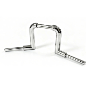 Manillar de Motocicleta Negro de Acero Sólido con Recubrimiento en Polvo Cromado, 2' de Diámetro, para Harley Low 2014-2024 de 8', 10', 12' y 14' - Product Image 1