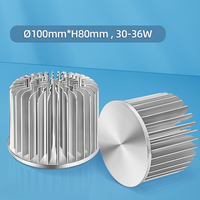 Radiateur de refroidissement LED COB en aluminium forgé à froid en forme de tournesol 100x80mm 30-36W usiné CNC