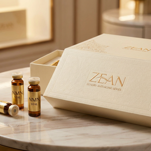 Etiquetas de Lujo para Polvo Liofilizado NMN, Pegatinas Personalizadas de Lámina Dorada y Plateada para Frascos Antienvejecimiento - Product Image 3