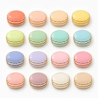 Ensemble d'aimants de réfrigérateur en émail Kawaii, motifs desserts mignons : gâteau aux fraises, biscuit, pudding, macaron, sucette, cupcake