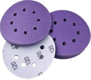 Approvisionnement d'usine 5 pouces 8 trous Film disque de sable crochet et boucle papier de verre violet 60 à 2000 grains pour le polissage <span class=keywords><strong>automobile</strong></span> - Product Image 3