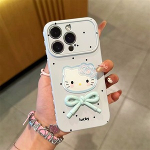 Coque de téléphone portable en TPU souple motif chat mignon et papillon 3D pour iPhone 17, 16, 15, 14 Pro Max - Product Image 6