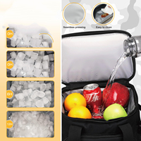Sac à dos isotherme pour le déjeuner, sac isotherme pour le repas, avec poignée confortable, grand sac à dos thermique pour le stockage des aliments