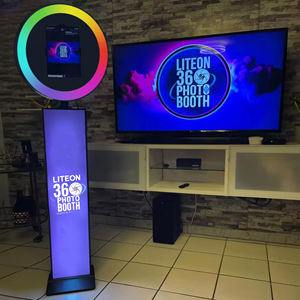 Kit de Cabina de Fotos Portátil para iPad: Carcasa Metálica, Anillo de Luz Ajustable, Estuche de Transporte para Negocios de <span class=keywords><strong>Alquiler</strong></span> - Product Image 1