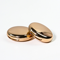Vente en gros de mini étui rond pour fard à paupières de luxe en or rose emballage cosmétique vide étui compact pour poudre de fard à joues avec miroir