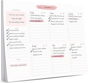 Customizable Colorful Lined Daily Planner Schedule Personalized Paper Memo Pad Printed <b>Calendar</b> Modern Fashionable Promotional - Product Image 6