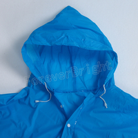 Imperméable unisexe pour adultes en polyester imperméable bleu, poncho de pluie surdimensionné pour la randonnée, le camping et les activités de plein air
