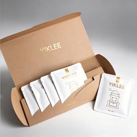 Boîtes d'emballage pliables personnalisées avec logo estampé à chaud or pour sachets de produits à base de plantes et de soins de la peau, type boîte d'affichage extérieure vide à rabat oblique