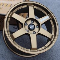 Jantes en alliage de style TE37 de 15, 16, 17 et 18 pouces pour Civic, Golf, Mini, Hatchback, voiture compacte, JDM, Euro