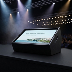 Teleprompter da Palco con Monitor e Altoparlante, Schermo HD da 27/32 Pollici ad Alta Luminosità per Concerti, Streaming Live e Dialoghi - Product Image 3