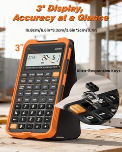 Calculadora para Maquinistas de la Construcción, Calculadora de Matemáticas en Pies-Pulgadas-Fracciones, Calculadora de Costos de Materiales de Construcción - Product Image 4