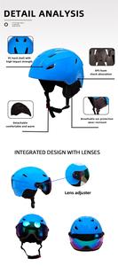 Certifié CE EN 1077 <span class=keywords><strong>Casque</strong></span> de ski double sport <span class=keywords><strong>Casque</strong></span> de neige avec lentille de protection pour jeunes et adultes <span class=keywords><strong>Casque</strong></span> de ski d'hiver - Product Image 5