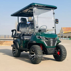 Voitures de golf électriques en gros de Chine avec personnalisation de la tension de la batterie, vert foncé, 4 places - Product Image 4