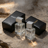 Flacon de parfum en verre carré de 1/1,3/3,3 OZ avec bouchon en métal, flacon de parfum vide pour Cologne, Eau de Parfum, emballage OEM ODM