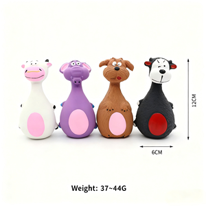 <span class=keywords><strong>Latex</strong></span> Piepend Hondenspeelgoed Diervormig Kauwspeelgoed Niet-Giftig Springkussen Voor Kleine/Middelgrote Honden - Product Image 3
