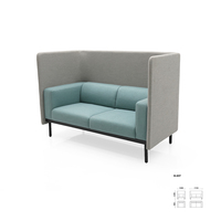 Canapé de bureau en tissu à dossier haut pour espace de coworking, espace de travail concentré, bureau commercial, canapé insonorisé pour cadres