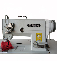 Machine à coudre industrielle à double aiguille à lit plat OREN avec pied entraîneur motorisé haute vitesse pour la production de vêtements industriels RN-872