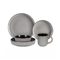 Ensembles de vaisselle nordique moderne prix table à manger vaisselle en céramique grise glaçure réactive de luxe