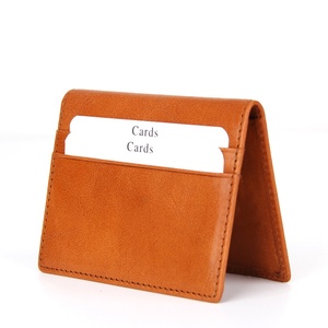High Quality Genuine Leather Small Wallet Business Credit Name Card Holder Money Clip - Product Image 6