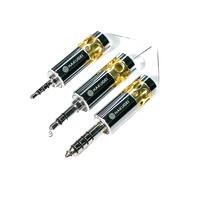 Adaptateur audio pour casque jack femelle stéréo King Ring AC neuf plaqué or 4,4 à 3,5 à 2,5 mm