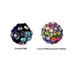 Cross-Border Hot Selling 3D Full Drill <strong>Shamballa</strong> Beads <strong>Bracelet</strong> Necklace Accessories Double Hole 10mm Straight Hole Clay Drill - Product Image 4