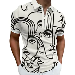 남자 캐주얼 면 폴리에스터 풀오버 티셔츠 여름 POLO 셔츠 인쇄 패턴 남성 블라우스 빈 디자인 공장 가격