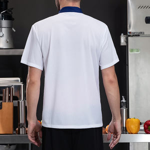 Logo restaurante uniformes manga corta cocina camisa impermeable cocina desgaste Chef uniforme hombres - Product Image 6