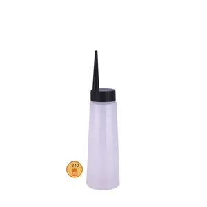 Wholesale Professional Plastic Clear Bottle 240ML Metric Hair Coloring Applicator Bottles With Measuring Scales For Beauty Salon
