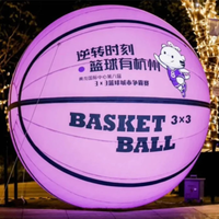 Sphère gonflable géante rose pour événements, ballon de basket publicitaire avec impression de slogan personnalisé, gonflable pour festivals sportifs