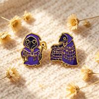 Broches en métal en gros : Docteur de la Peste, Corbeau, Badge en métal de dessin animé mignon, Impression UV créative, Accessoire personnalisé pour vêtements