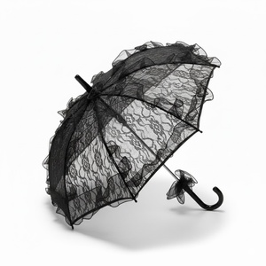 Wedding Custom Lace Manual 3-Fold Guangzhou Patio Umbrella for Romantic Occasions - Product Image 2