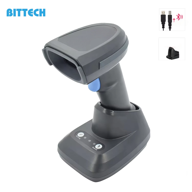 Hands-Free Auto-Sensing WiFi Wireless 2D Bluetooth Barcode Scanner with Charging Base