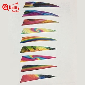 Marchands de haute qualité 50pcs aile droite 4 ''bouclier coupe dinde plume flèche empennage tir chasse bricolage tir à l'arc flèche arbre - Product Image 1