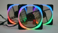 Refroidisseur de processeur pour jeux avec dissipateur thermique en cuivre à double anneau RGB de 120 mm, roulement fluide PWM, 16 lumières LED pour boîtier d'ordinateur, ventilateur de bureau