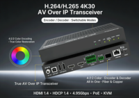 Encodeur-Décodeur HDMI H264 H265 4K30 1080P60 AV sur IP avec encodage couleur 4:2:2, multivue 16 fenêtres, fonction de roaming et de fusion vidéo