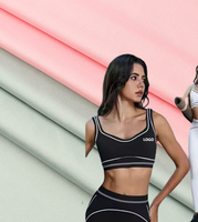 Kain Spandex Elastis Empat Arah yang Nyaman - 90% Poliester, Pemasok Kustom untuk Pembuatan Pakaian Yoga