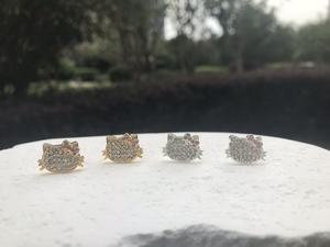 Nuovi <span class=keywords><strong>Orecchini</strong></span> a Forma di Gatto Placcati Oro con Zirconi, Gioielli Cartoon Animali, Dolci <span class=keywords><strong>Orecchini</strong></span> a Forma di Gattino <span class=keywords><strong>per</strong></span> Ragazze - Product Image 6