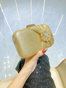 New Cross-border Flash Rhinestone Clutch Bag Handbag <b>Party</b> <b>Box</b> Dinner Bag PVC Closure Daily Use Tanjing - Product Image 2