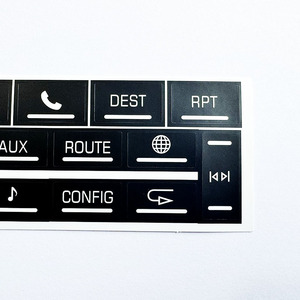 Pegatina de Reparación de Botones Cadillac, Adhesivo de PVC Negro, Forma Personalizada, Control de Audio Multimedia, Pegatinas para Automóviles 2007-2014 - Product Image 2