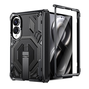 Étui de téléphone pliable avec fixation magnétique, support intégré, protection anti-chute pour Samsung Z Fold 8 écran large D-060 - Product Image 1