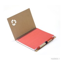 Couverture en carton Kraft écologique, 1 pièce, couverture pour carnet de notes et livre avec un ensemble de stylos à bille en papier Kraft